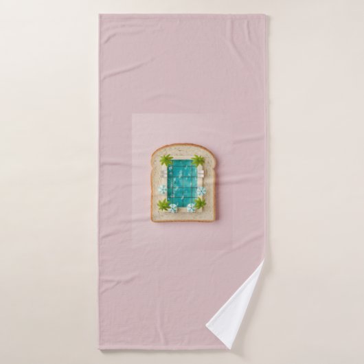 Pastel Vaporwave Pool Toast Bad Handdoek (Badhanddoek)