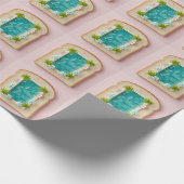 Pastel Vaporwave Pool Toast Cadeaupapier (Hoek)