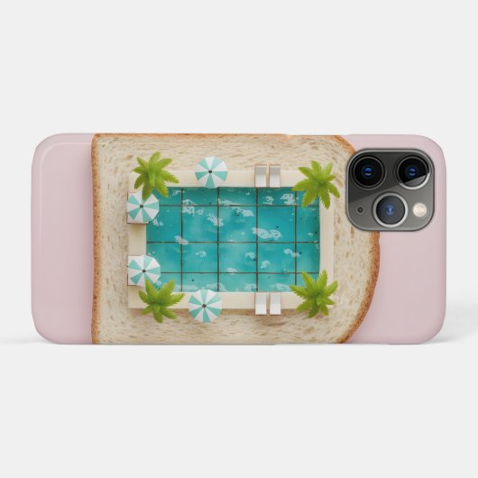 Pastel Vaporwave Pool Toast Case-Mate iPhone Case (Achterkant (horizontaal))