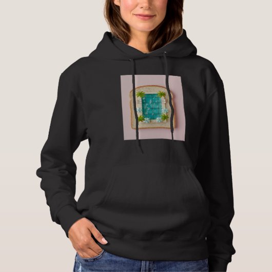 Pastel Vaporwave Pool Toast Hoodie (Voorkant)