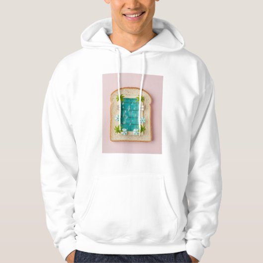 Pastel Vaporwave Pool Toast Hoodie (Voorkant)