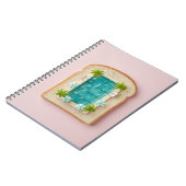 Pastel Vaporwave Pool Toast Notitieboek (Linkerzijde)