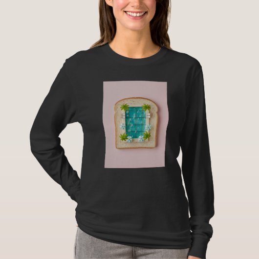 Pastel Vaporwave Pool Toast T-shirt (Voorkant)