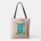Pastel Vaporwave Pool Toast Tote Bag (Achterkant)