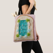 Pastel Vaporwave Pool Toast Tote Bag (Dichtbij)