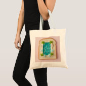 Pastel Vaporwave Pool Toast Tote Bag (Voorkant (product))