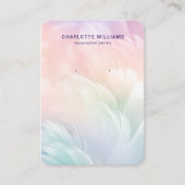 Pastel Veer Aangepaste Sieraden Display Kaart Visitekaartje (Voorkant)