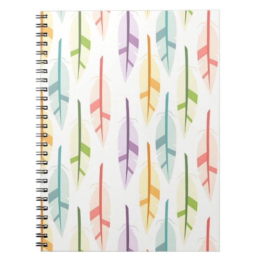 Pastel Veerpatroon Notitieboek (Voorkant)