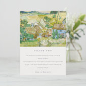 Pastel Velden Berg Landschap Bruids Shower Bedankkaart (Staand voorkant)