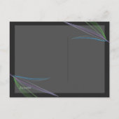 Pastel Veren Abstract Aangepaste SAVE THE DATE Aankondigingskaart (Achterkant)