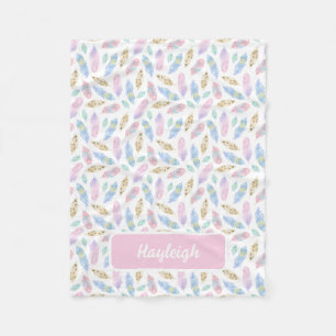 Pastel Verenpatroon Persoonlijk Fleece Deken