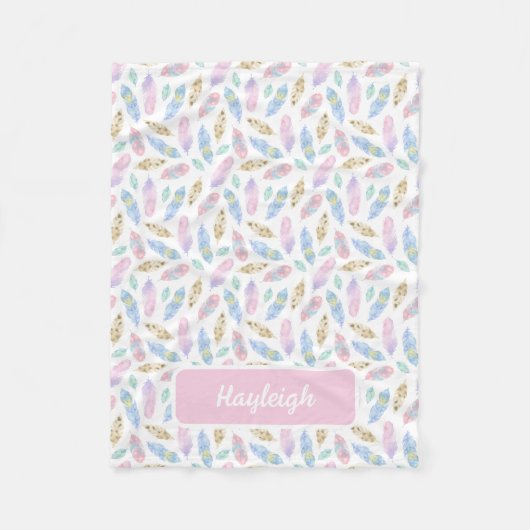 Pastel Verenpatroon Persoonlijk Fleece Deken (Voorkant)