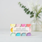 Pastel verf potten Kunstenaar Schilder of Decorato Visitekaartje (Staand voorkant)