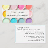 Pastel verf potten Kunstenaar Schilder of Decorato Visitekaartje (Voorkant / Achterkant)
