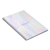 Pastel Verf Slagen Spiral Foto Notitieboek (Rechterzijde)