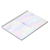 Pastel Verf Slagen Spiral Foto Notitieboek (Linkerzijde)