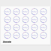 Pastel verfring Waterverf, Paarse dank u Ronde Sticker (Vel)
