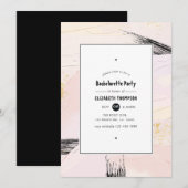 Pastel verfspat vrijgezellenfeest kaart (Voorkant / Achterkant)