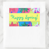 Pastel verfspatten Margrieten Rechthoekige Sticker (Tas)