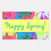 Pastel verfspatten Margrieten Rechthoekige Sticker (Voorkant)