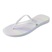 Pastel verfstreken teenslippers (Schuin)