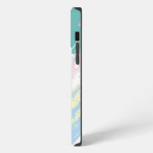 Pastel verfstrepen patroon iPhone / iPad hoes Hoesje (Linkerkant)