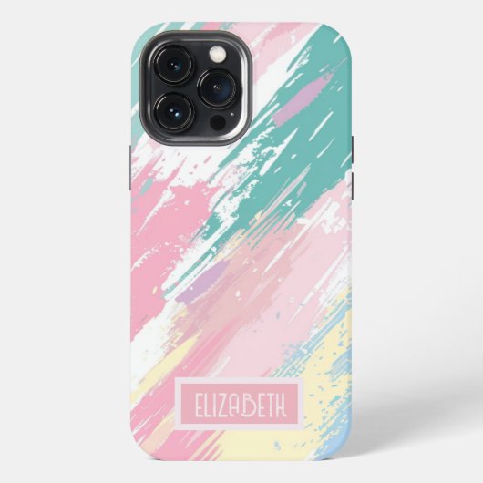 Pastel verfstrepen patroon iPhone / iPad hoes Hoesje (Achterkant)