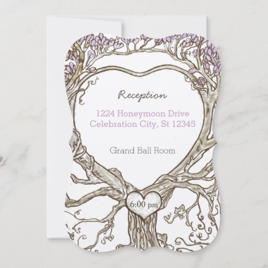 Pastel Veri Pink Boho Heart Shaped Kaart (Achterkant)