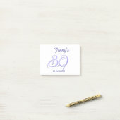 Pastel verjaardag 30 elegant paars naam da post-it® notes (Op bureau)