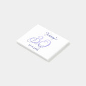 Pastel verjaardag 30 elegant paars naam da post-it® notes (Schuin)