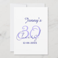 Pastel verjaardag 30ste verjaardag paars elegant n