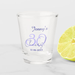 Pastel verjaardag 30ste verjaardag paarse elegante shot glas