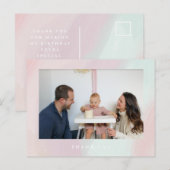 Pastel Verjaardag Bedankt Foto Ansichtkaart Briefkaart (Voorkant / Achterkant)