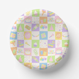 Pastel Verjaardagsfeest Papieren Kommen