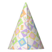 Pastel Verjaardagsicoontjes Feesthoed Feesthoedjes (Achterkant)