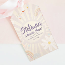 Pastel Verjaardagsmeisje Roze Dank Je Wel  Cadeaulabel