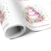 Pastel Verjaardagstaart verjaardag Cadeaupapier (Rol Hoek)