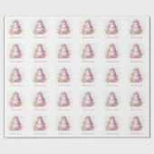 Pastel Verjaardagstaart verjaardag Cadeaupapier (Vlak)