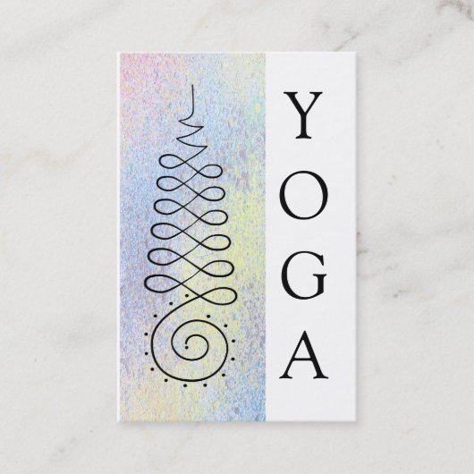 *~* Pastel Verlichtingspad Yoga Sacred Geometry Visitekaartje (Voorkant)