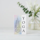 *~* Pastel Verlichtingspad Yoga Sacred Geometry Visitekaartje (Staand voorkant)