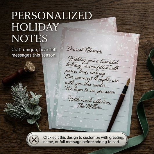 Pastel verloop sneeuw Kerst kantoor papier
