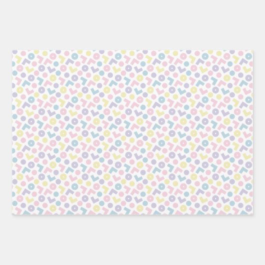 Pastel Verpakking Papier Platte vellen (set van dr (Voorkant 2)