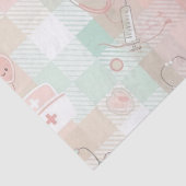 Pastel Verpleegsters Leven Geruit Patroon Tissuepapier (Detail)