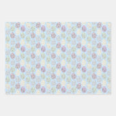 Pastel versierde paaseieren inpakpapier vel (Voorkant 3)