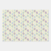 Pastel versierde paaseieren inpakpapier vel (Voorkant)
