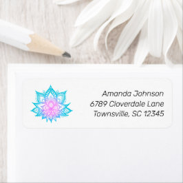 Pastel Vibes Lotus Flower Return Label