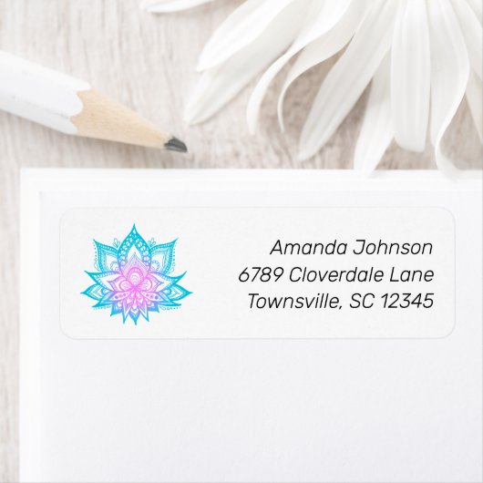Pastel Vibes Lotus Flower Return Label (Insitu)