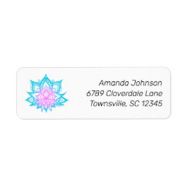 Pastel Vibes Lotus Flower Return Label