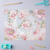 Pastel Victoriaans Bloemen & Kant Decoupage Tissuepapier (Craft)