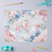 Pastel Victoriaans Bloemen & Kant Lagen Decoupage Tissuepapier (Craft)